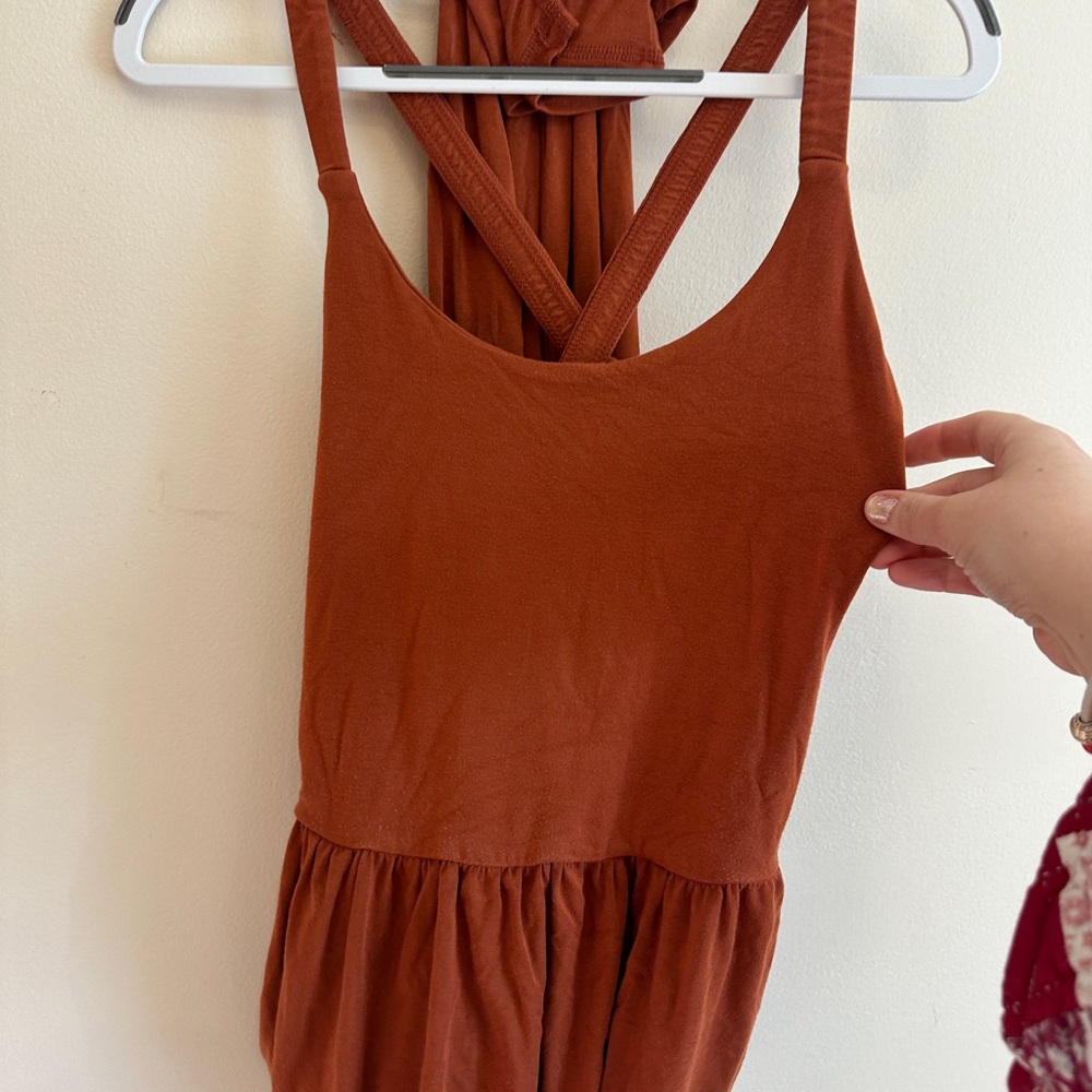 Imbohdi romper jumper rust color large